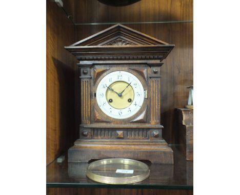 A VINTAGE JUNGHANS ARCHITECTURAL STYLE MANTEL CLOCK A/F