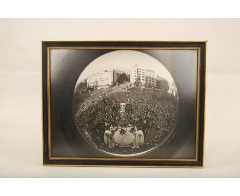 David Kinsella; a late 20th century black and white photograph of the First Ulster Says No Rally taken at Belfast City Hall 1