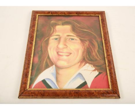 20th century coloured print; Bobby Sands; framed and glazed#1300 