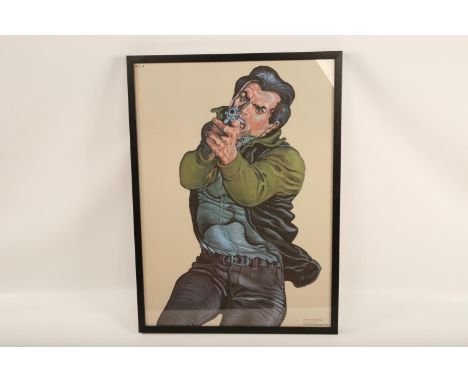 Original vintage Belgium police target poster#1479 