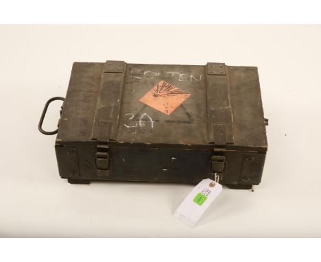 A British Army painted wooden grenade ammunition box; 64cm x 34cm#1441 