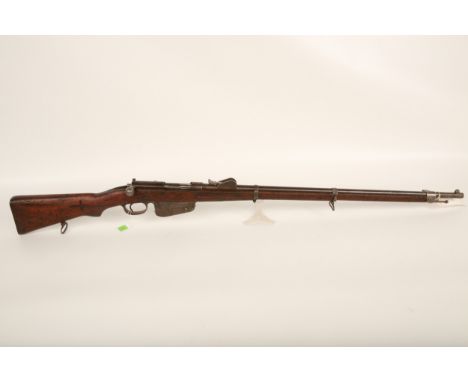 A UVF Mannlicher M1886 132cm long.A rare gun converted for UVF to 6.5mmSomeone sometime ago has decorated one side of the sto