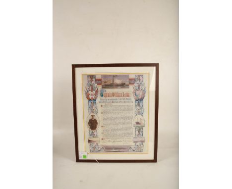 Framed print to Capt. William Luke(65x54 cm)#1707 