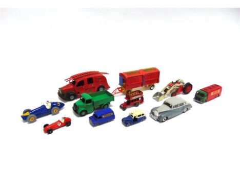 ASSORTED DIECAST & TINPLATE MODEL VEHICLES  circa 1950s-60s, by Tri-ang Minic, Dinky, Corgi and Matchbox, variable condition,