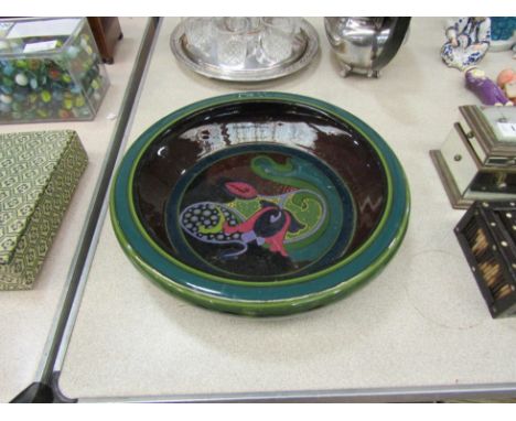 Decor Gouda ceramic bowl of shallow form, no 326. 29cm diameter
