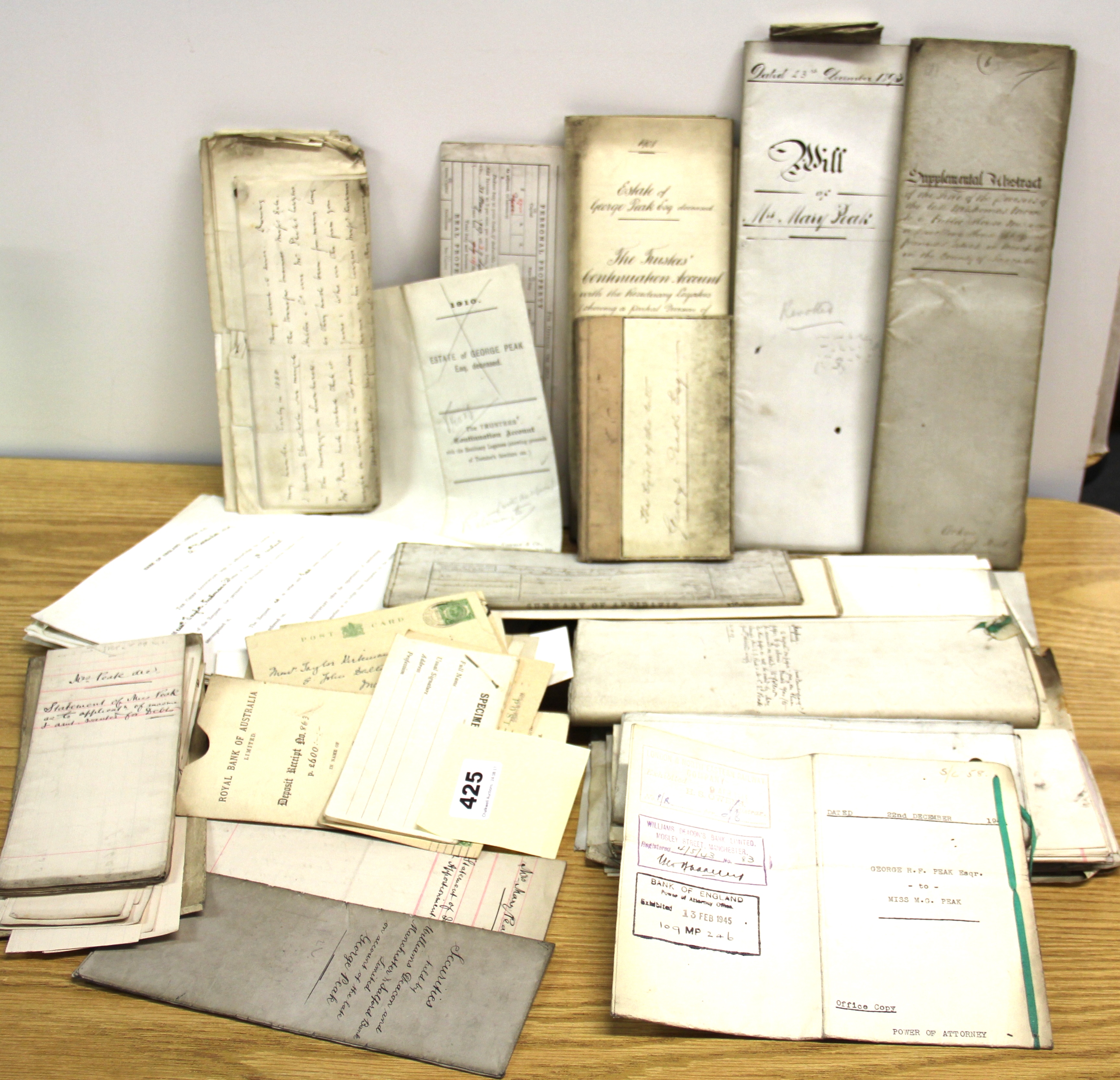 A quantity of 19th century and other documents.