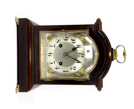 A 19th century mahogany striking bracket clock, H. 33cm.