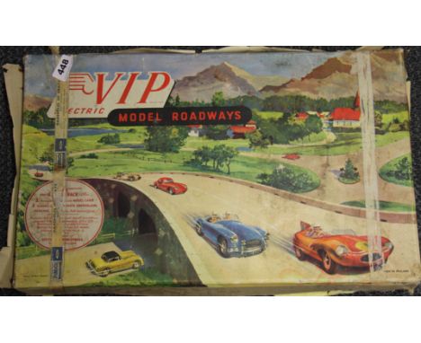 A vintage VIP model roadways electric car set.