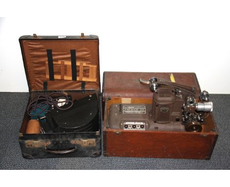 Two vintage projectors.