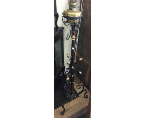 Victorian oil Lamp stand with lamp