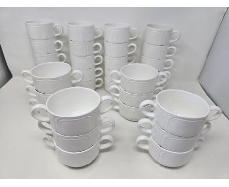 Dudson Fine China High Quality Stoke on Trent 12 Soup Bowls & 20 Cups The soup Bowls are marked with "Dudson" on the base and
