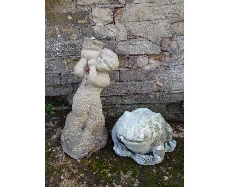 2 Composition stone garden water feature ornaments&nbsp;