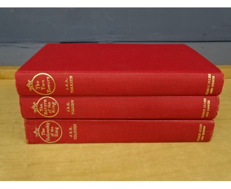 3 J.R.R.Tolkien Lord of the Rings books 'The Two Towers', 'The Return of the King' and The Fellowship of the Ring'&nbsp;