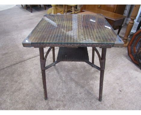 Lloyd Loom glassed top table&nbsp;