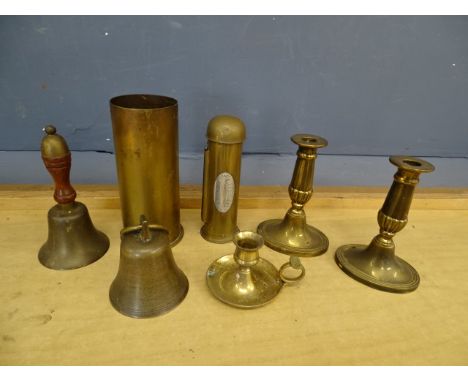 Brass bells, candlesticks and Glo Glo Harmonica&nbsp;