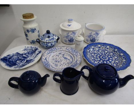 Portmeirion jar, Hand painted plates and various ceramics&nbsp;