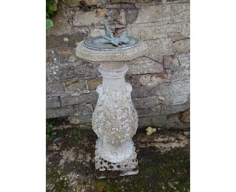 Concrete garden sundial H70cm approx