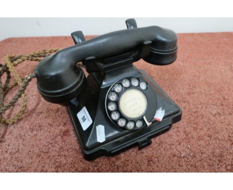 Vintage GPO black bakelite telephone 