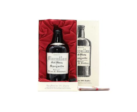 The Macallan - 1841 Replica labelled 'Season 1841, Macallan, Malt Whisky of Speyside, Proprietors, Priest &amp; Davidson', 'A