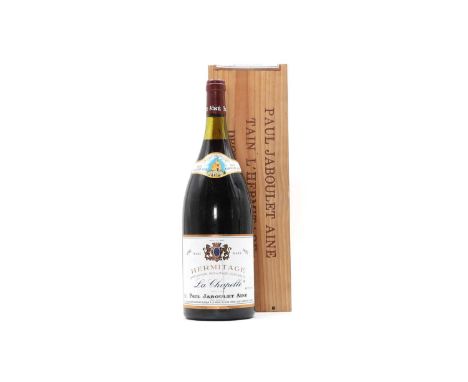 Hermitage, La Chapelle Domaine Paul Jaboulet Aine, 1982 (1 magnum in later wooden case)Condition ReportDepression to top of c