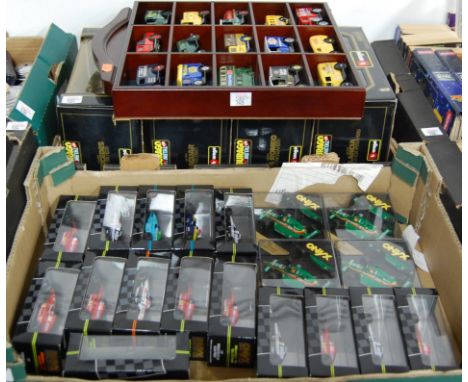 Two boxes of modern diecast to include Onyx Model F1 Cars, Bburago, etc