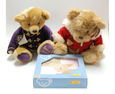 Two Harrods bears years 2000 and 2007, together with a boxed Steiff collection notebook (3)