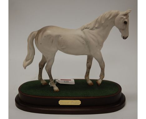 A Connoisseur Model by Beswick of Desert Orchid on plinth, matt finish, height 23cm