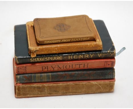 Wardlock &amp; Co's Illustrated Guidebook to Plymouth and South West Devon; together with various other leather bound volumes