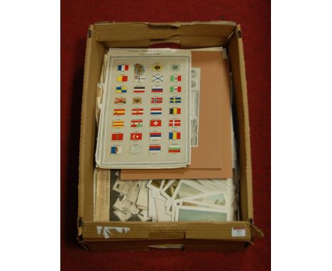 A box of miscellaneous 19th century and later prints, chrono-lithographs and engravings etc