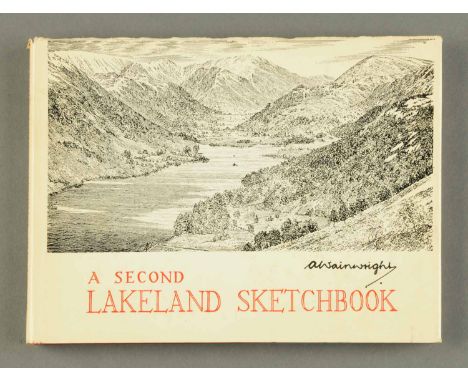 Alfred Wainwright signed First Edition, "A Second Lakeland Sketchbook" (see illustration).  