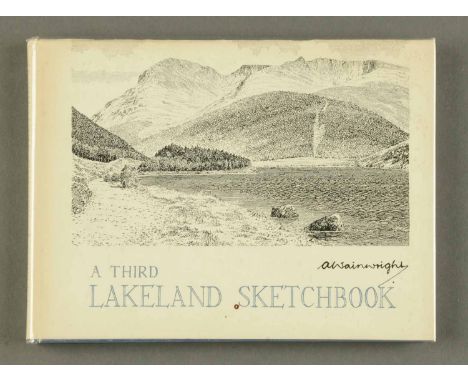 Alfred Wainwright signed First Edition, "A Third Lakeland Sketchbook" (see illustration).  