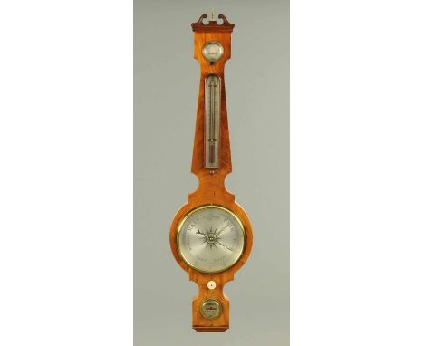 An early 19th century mahogany barometer, Brooks, Stratford on Avon (see illustration).   