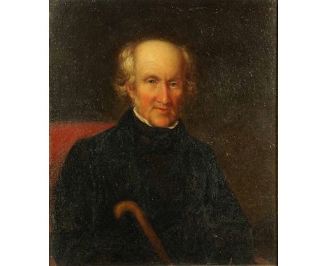 A 19th century oil painting on board, portrait of a gentleman.  29 cm x 24 cm, in gilt frame.  CONDITION REPORT: This paintin