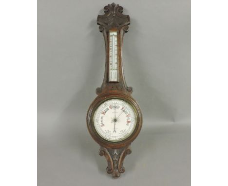 A late Victorian aneroid barometer