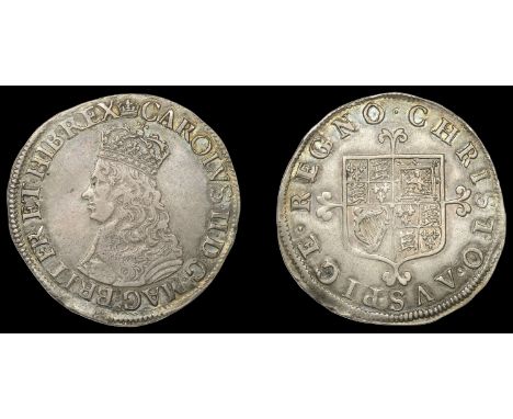 XI: Hammered Coins of Charles II, First issue, Shilling, mm. crown on obv. only, crowned bust left, no inner circles or mark 