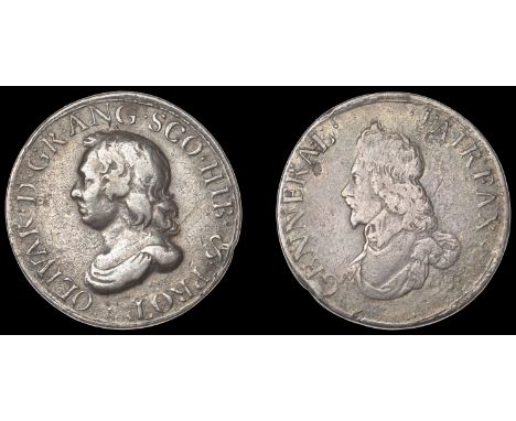 XVI: Later Cromwell Medals, Cromwell and Thomas Fairfax, after 1658 (?), a cast (?) silver medal by (or after) T. Simon, simi