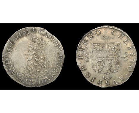 XI: Hammered Coins of Charles II, First issue, Sixpence, mm. crown on obv. only, from the same dies as previous, dies 1/1, 3.