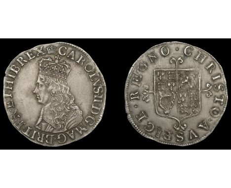 XI: Hammered Coins of Charles II, First issue, Shilling, mm. crown on obv. only, crowned bust left, no inner circles or mark 