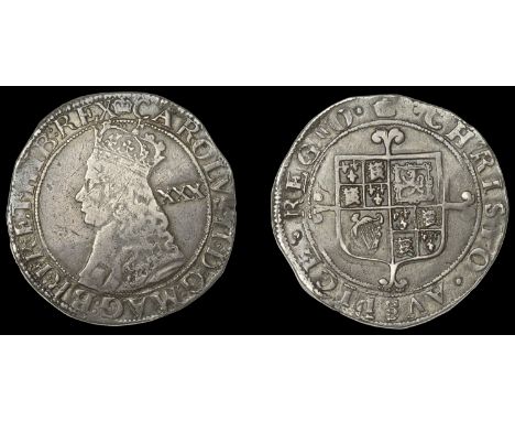 XI: Hammered Coins of Charles II, Third issue, Halfcrown, mm. crown, crowned bust left, with inner circles and mark of value,