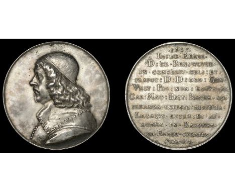 X: Personal Medals by the Simon Brothers, Johannes de Reede, 1645, a cast and chased silver medal, unsigned [by A. Simon], bu