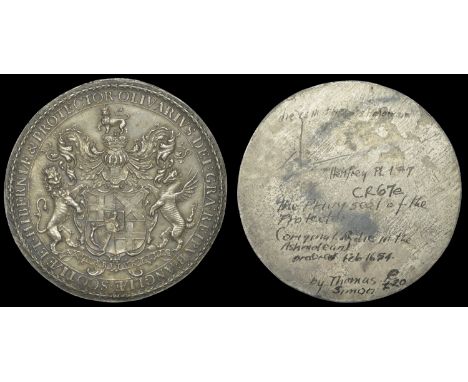 XIV: Seals by Simon, Oliver Cromwell’s Privy Seal as Protector, February 1654, a uniface steel electrotype copy of the Counte