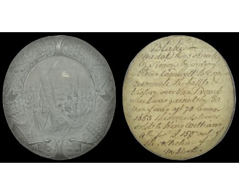 XVIII: Cast Copies, Restrikes and Electrotypes of Medals, Naval Reward, 1653, a uniface lead restrike of the reverse, 18th ce