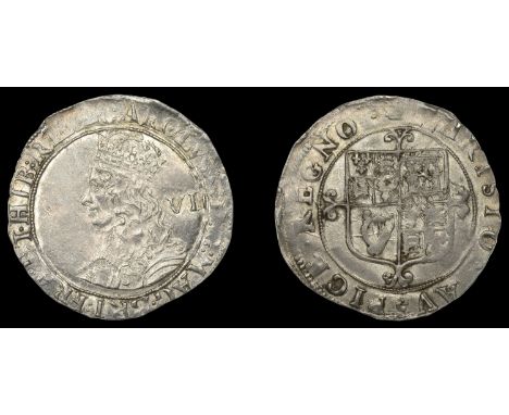 XI: Hammered Coins of Charles II, Third issue, Sixpence, mm. crown, crowned bust left, with inner circles and mark of value, 