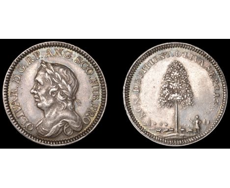 XV: Dutch and French Medals, Death of Oliver Cromwell, 1658, a small struck silver medal, late 17th century (?), unsigned (of