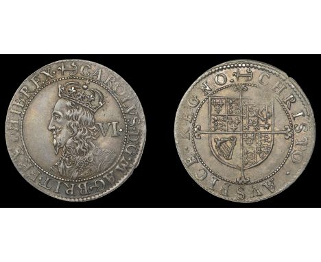 I: Briot, Warin and Rawlins, England, Charles I, Briot’s Second Machine-made issue, Sixpence, mm. anchor (flukes to right), b