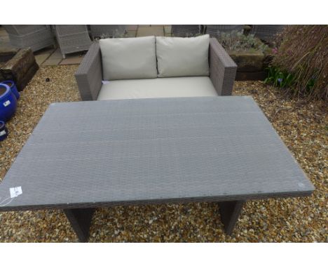 A Bramblecrest Rio two seater sofa and a casual dining table 