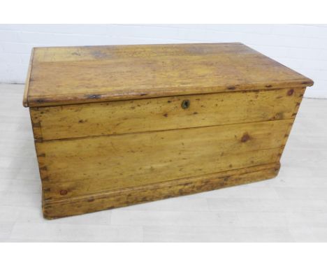 Pine storage trunk with hinged top, 50 x 102cm 