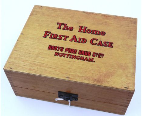 1950s Boots Home First Aid Kit with near mint contents. P&amp;P Group 1 (£14+VAT for the first lot and £1+VAT for subsequent 