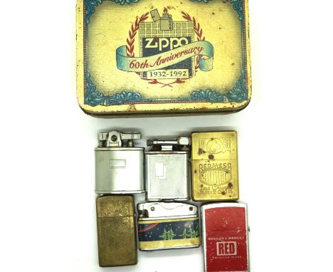 Mixed lighters including Zippo and an empty Zippo box. P&amp;P Group 1 (£14+VAT for the first lot and £1+VAT for subsequent l