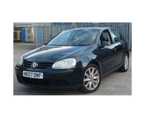 Volkswagen Golf 2007, manual, black, odometer reads 126772, 1.6 petrol. MOT to March 2023.Registration: MK07 DNF.PLEASE NOTE 